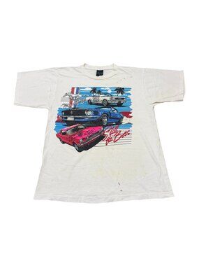 Vintage 1990s Ford Mustang California Casual Sportswear T-Shirt USA